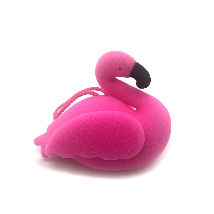 Customized super soft cute animal duck body cleaning exfoliating foam baby bath sponge