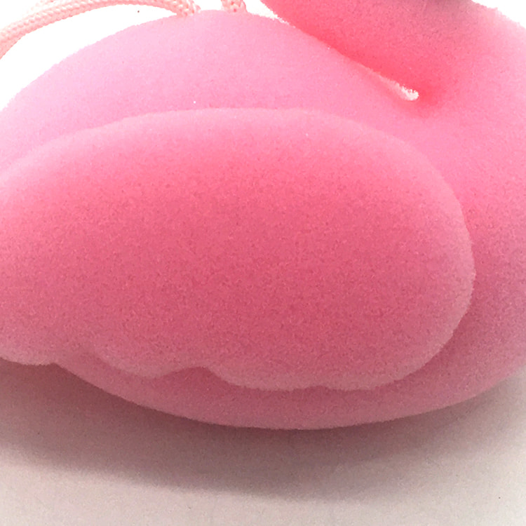 Customized super soft cute animal duck body cleaning exfoliating foam baby bath sponge