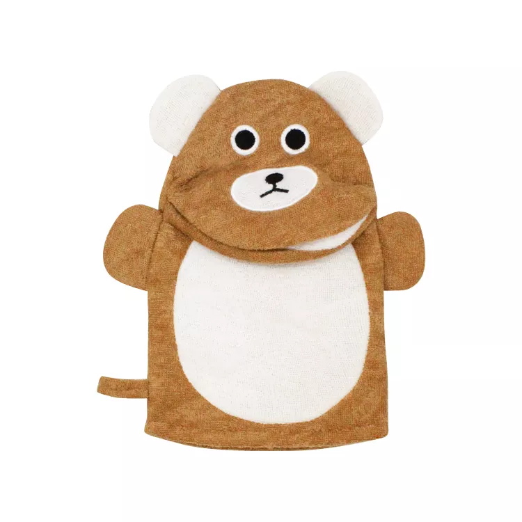 Soft cute cartoon animal mitt rich foam baby bath sponge exfoliating bath gloves 