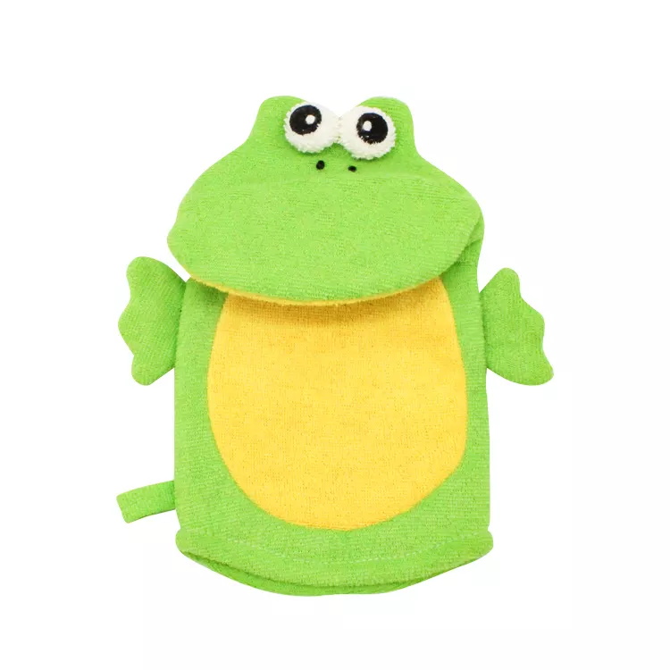 Soft cute cartoon animal mitt rich foam baby bath sponge exfoliating bath gloves 