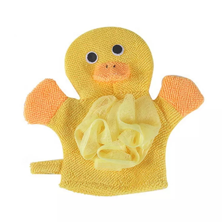 Soft cleaner exfoliating double sided body spa shower scrub cute cartoon kids bath mitt