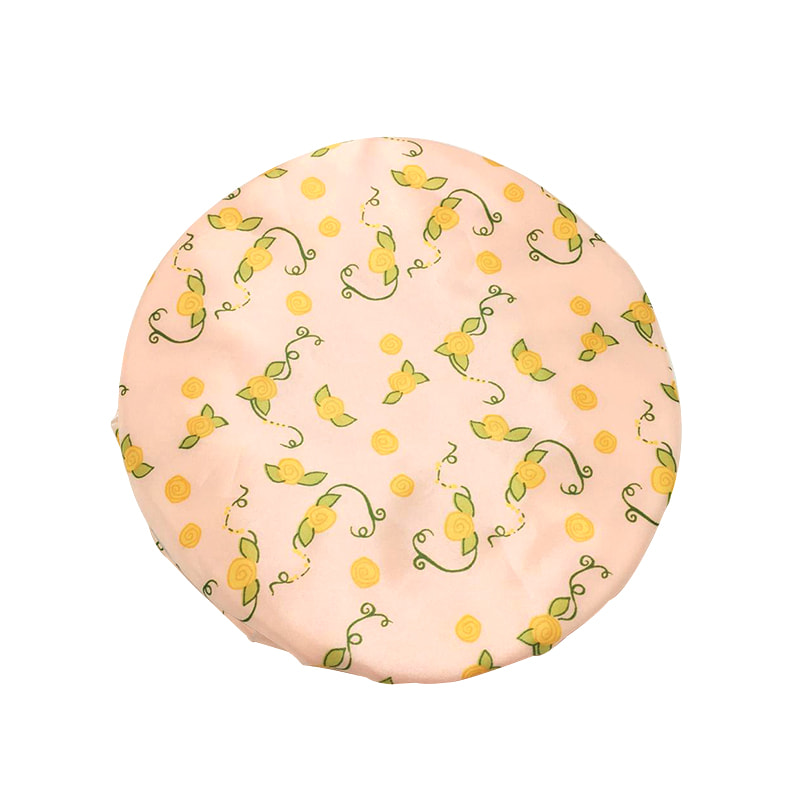 Custom waterproof breathable double-layer protective hair ears women baby shower bath cap