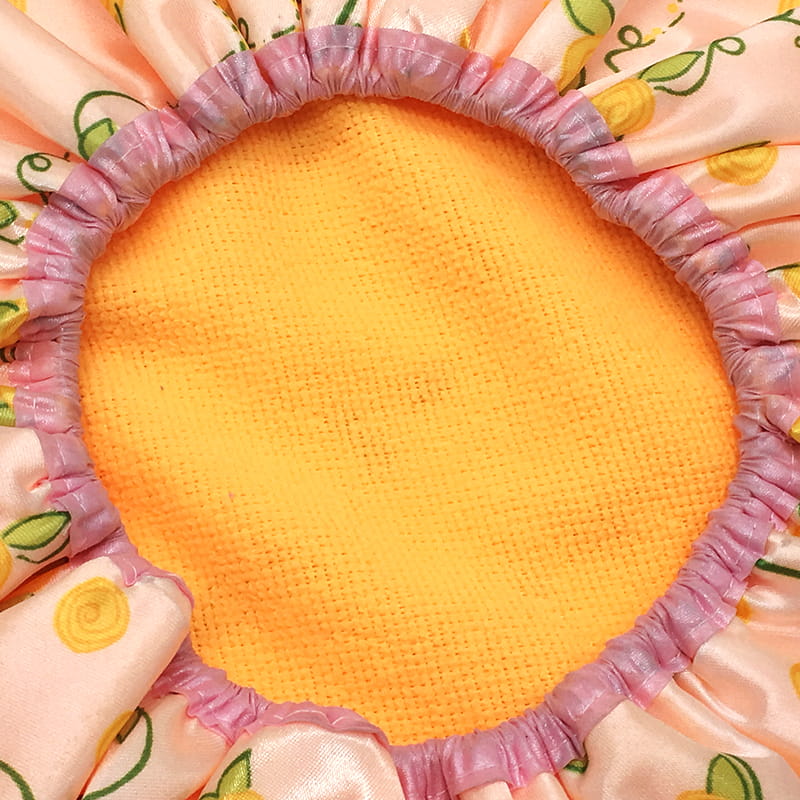 Custom waterproof breathable double-layer protective hair ears women baby shower bath cap