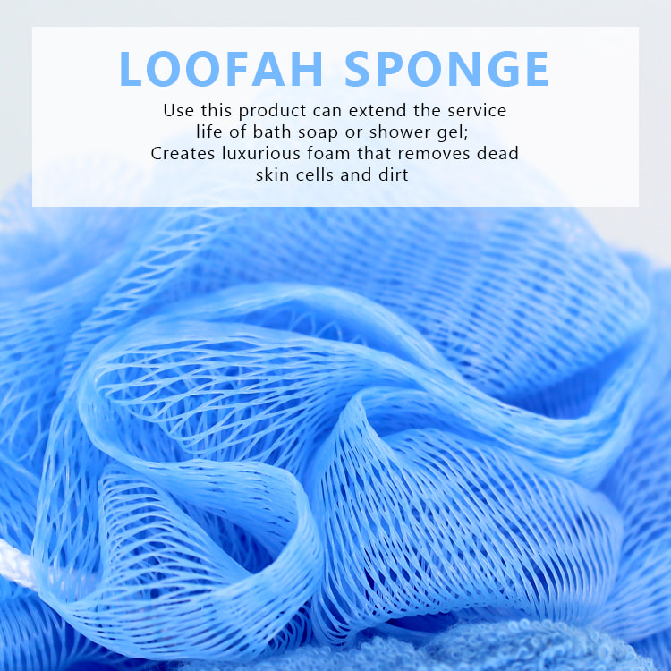 Natural soft rich foam skin exfoliating body shower bath ball loofah bath sponges for baby