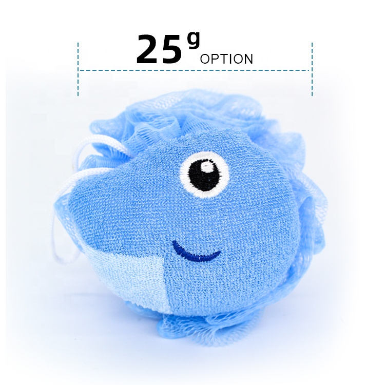 Natural soft rich foam skin exfoliating body shower bath ball loofah bath sponges for baby