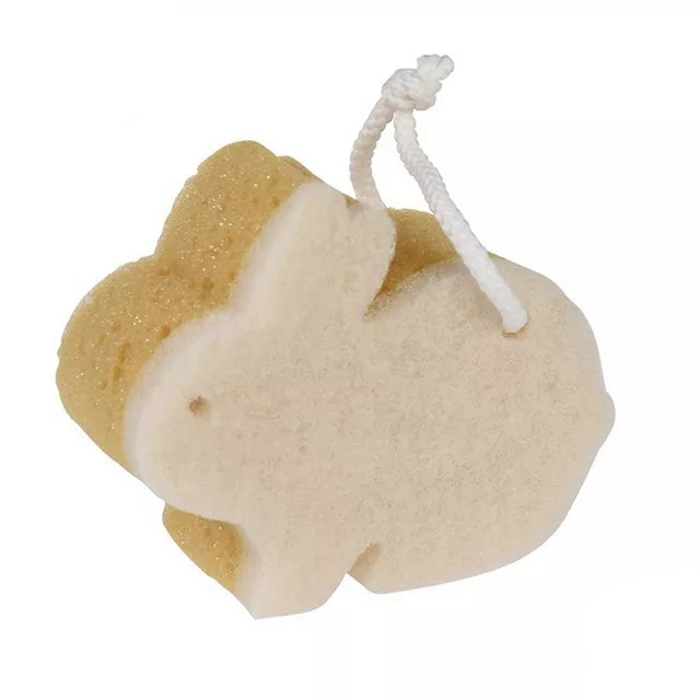 Custom soft cute super absorbent rich foam loofah cleaning exfoliating baby bath sponge