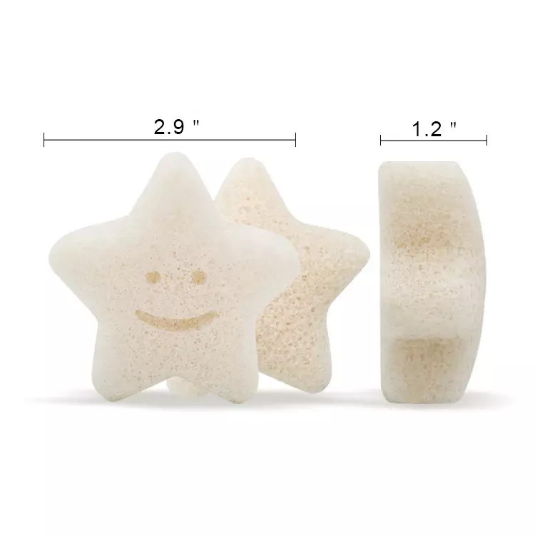 Natural biodegradable super soft body cleansing shower konjac bath sponges for baby