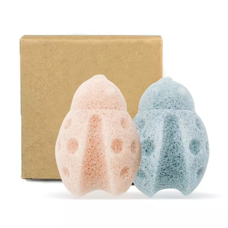 Eco-friendly organic plant soft gentle exfoliating cute baby body cleaning konjac bath sponges