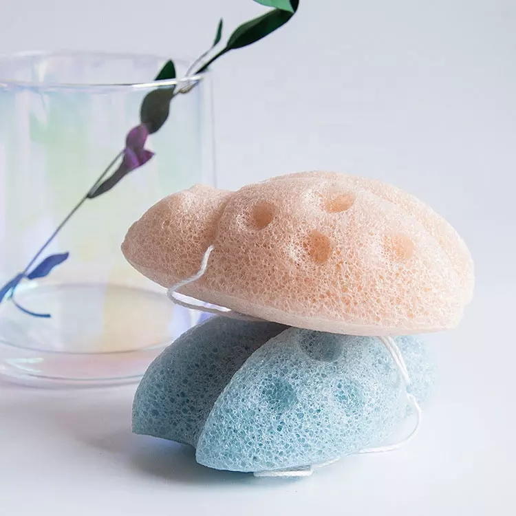 Eco-friendly organic plant soft gentle exfoliating cute baby body cleaning konjac bath sponges