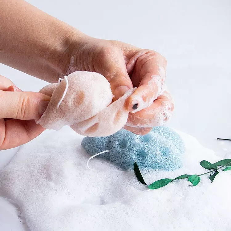 Eco-friendly organic plant soft gentle exfoliating cute baby body cleaning konjac bath sponges