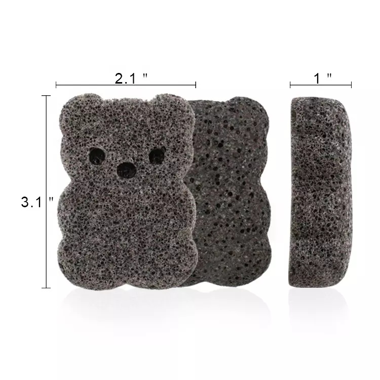 Natural biodegradable gentle exfoliating facial cleaning or body bath sponges for baby using