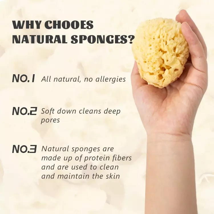 Natural super soft foam body face cleansing exfoliating sea sponge bath sponge