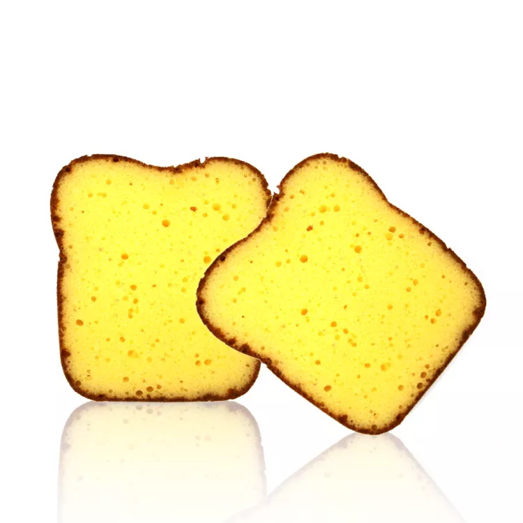 Ultra soft absorbent breathable skin-friendly cute bread design bath sponge for baby bathing