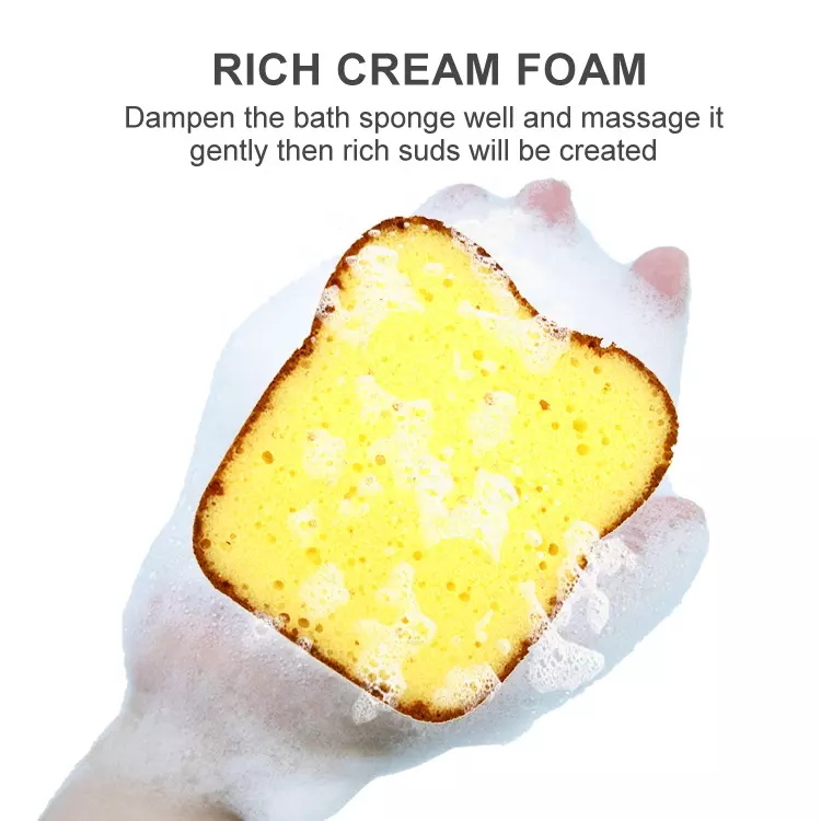 Ultra soft absorbent breathable skin-friendly cute bread design bath sponge for baby bathing