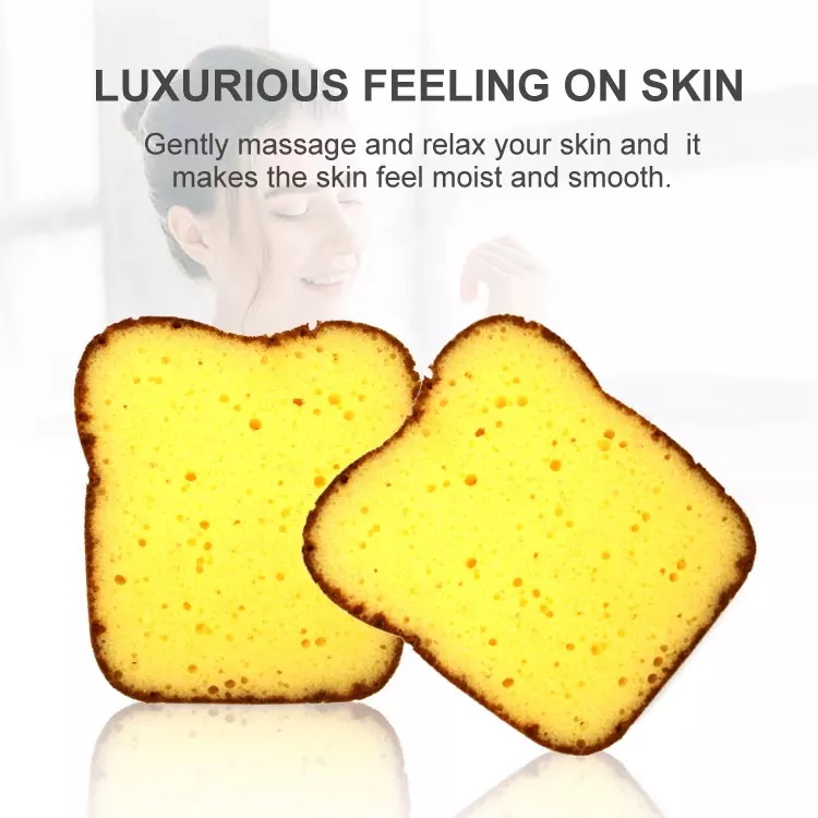 Ultra soft absorbent breathable skin-friendly cute bread design bath sponge for baby bathing