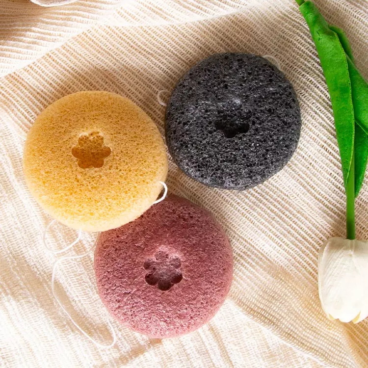 Natural original gentle sensitive skin face cleaning baby body exfoliating konjac sponge