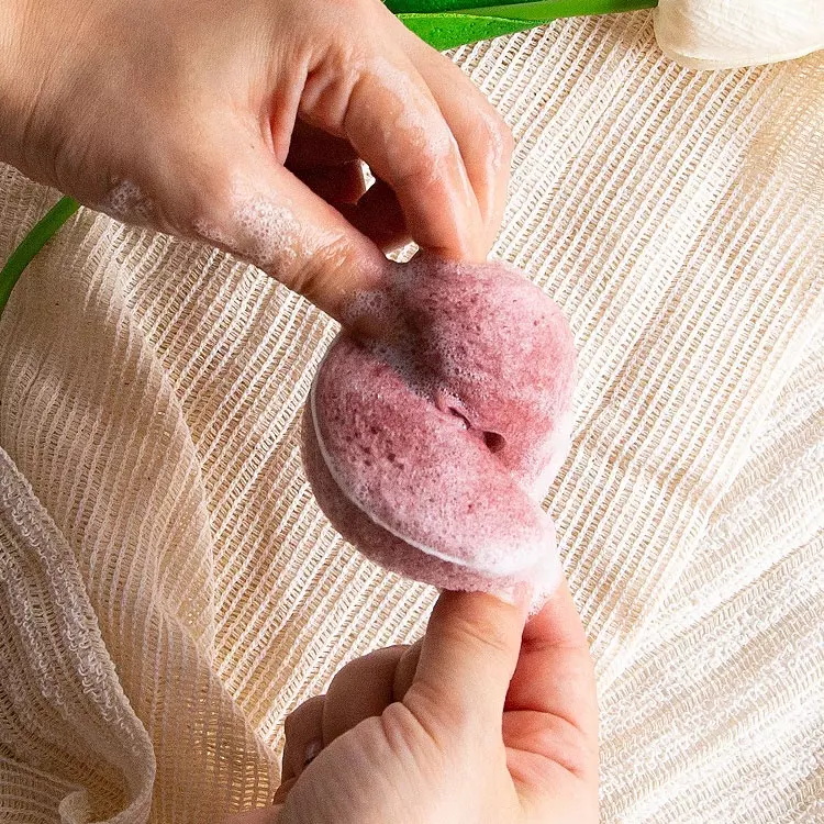 Natural original gentle sensitive skin face cleaning baby body exfoliating konjac sponge