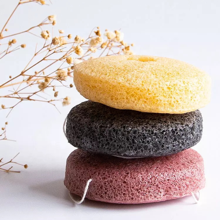 Natural original gentle sensitive skin face cleaning baby body exfoliating konjac sponge