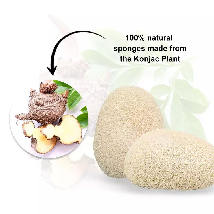 Natural material non irritating wash facial body cleaning sponge konjac sponge for baby