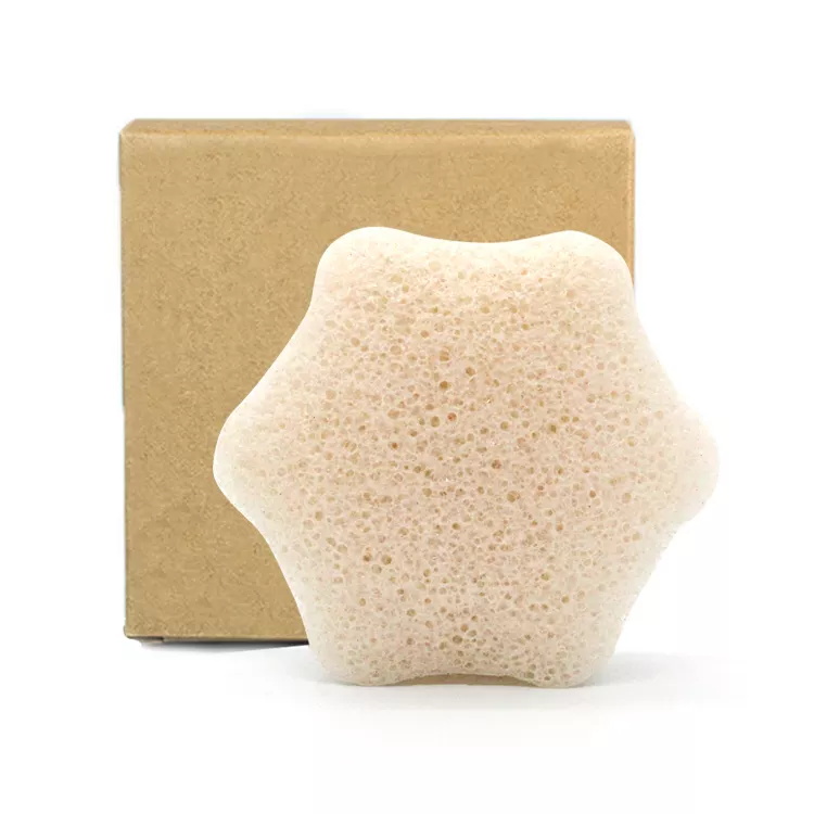 Natural biodegradable white soft gentle exfoliating baby body wash bathing sponge