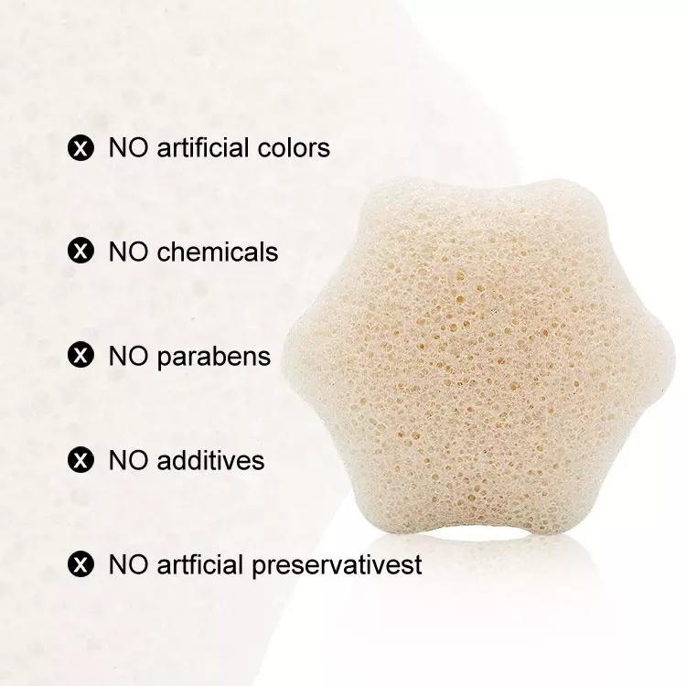 Natural biodegradable white soft gentle exfoliating baby body wash bathing sponge