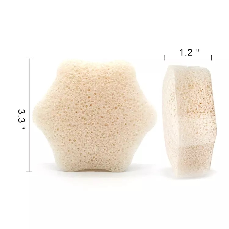 Natural biodegradable white soft gentle exfoliating baby body wash bathing sponge
