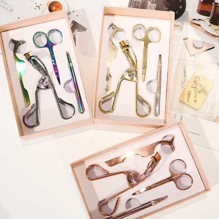 Gift box Curling Curler eyebrow trimming eyebrow clipper clip four-pcs eyelash curler set