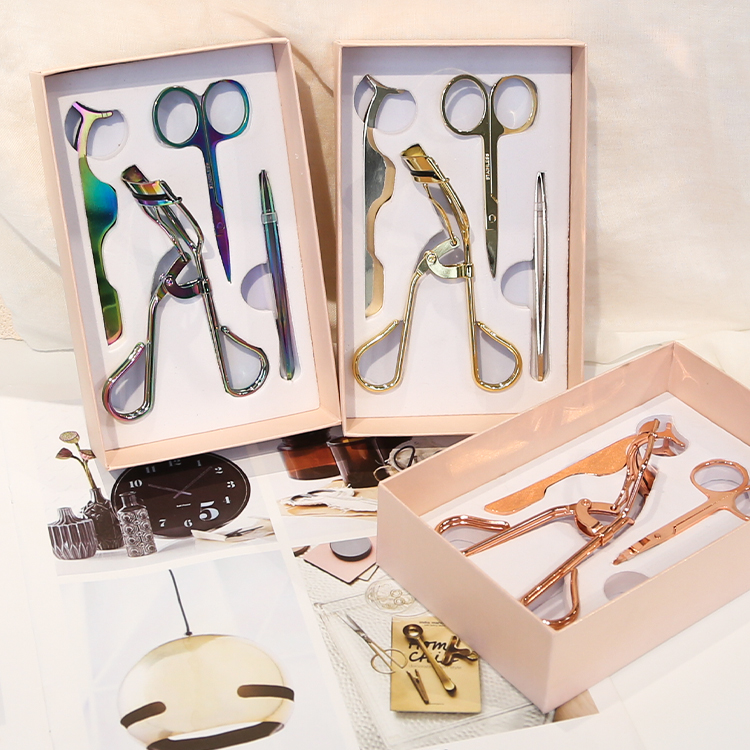 Gift box Curling Curler eyebrow trimming eyebrow clipper clip four-pcs eyelash curler set