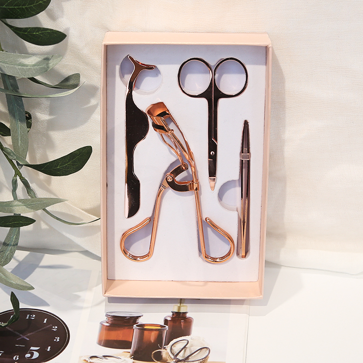 Gift box Curling Curler eyebrow trimming eyebrow clipper clip four-pcs eyelash curler set