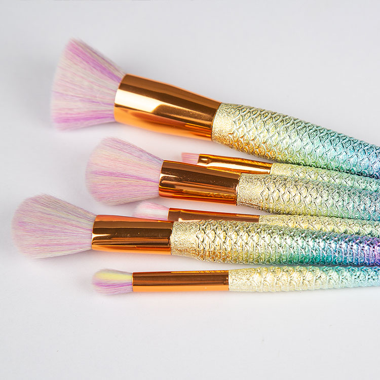 5 Pcs-set Gradient Color Mermaid Makeup Brushes
