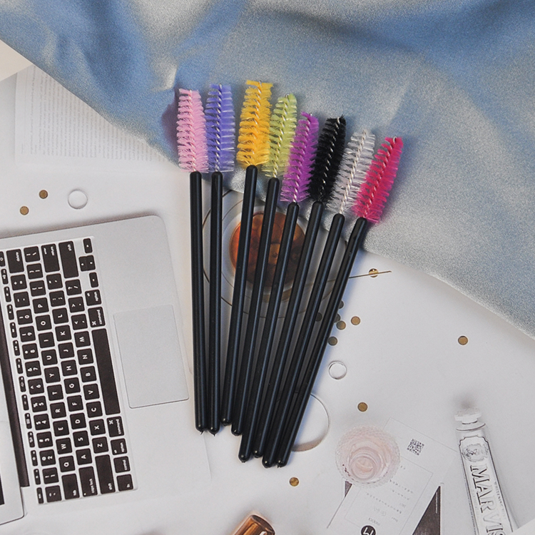 Disposable Plastic multi-color Eyebrow Comb Eyelash Extension Brushes