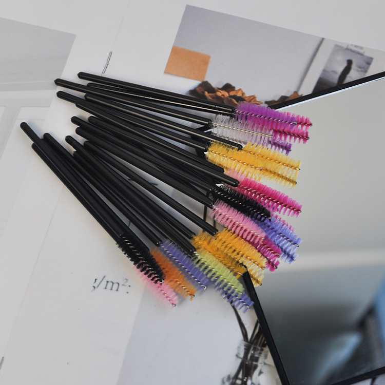 Disposable Plastic multi-color Eyebrow Comb Eyelash Extension Brushes