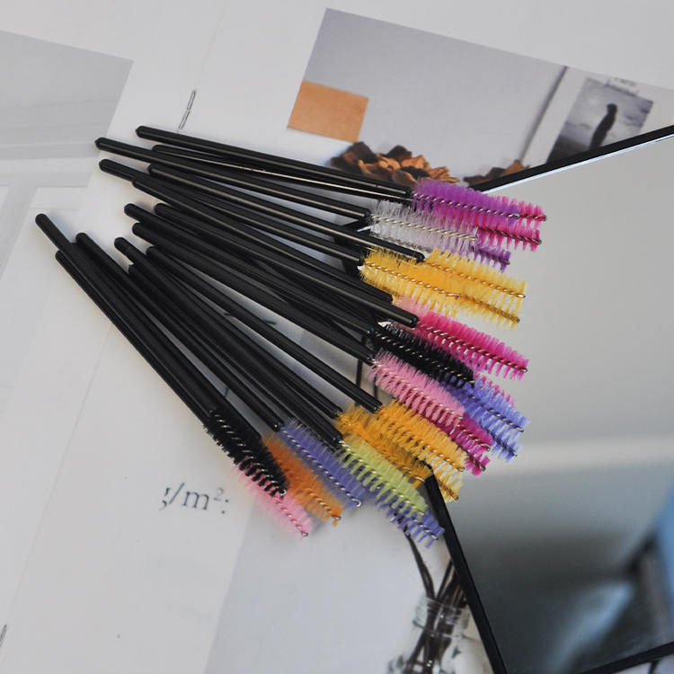 Disposable Plastic multi-color Eyebrow Comb Eyelash Extension Brushes