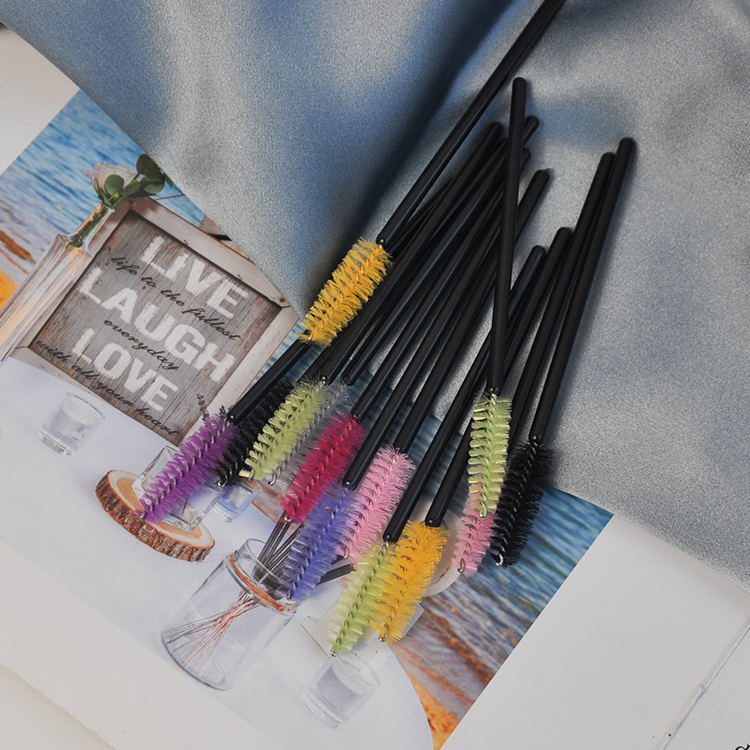 Disposable Plastic multi-color Eyebrow Comb Eyelash Extension Brushes