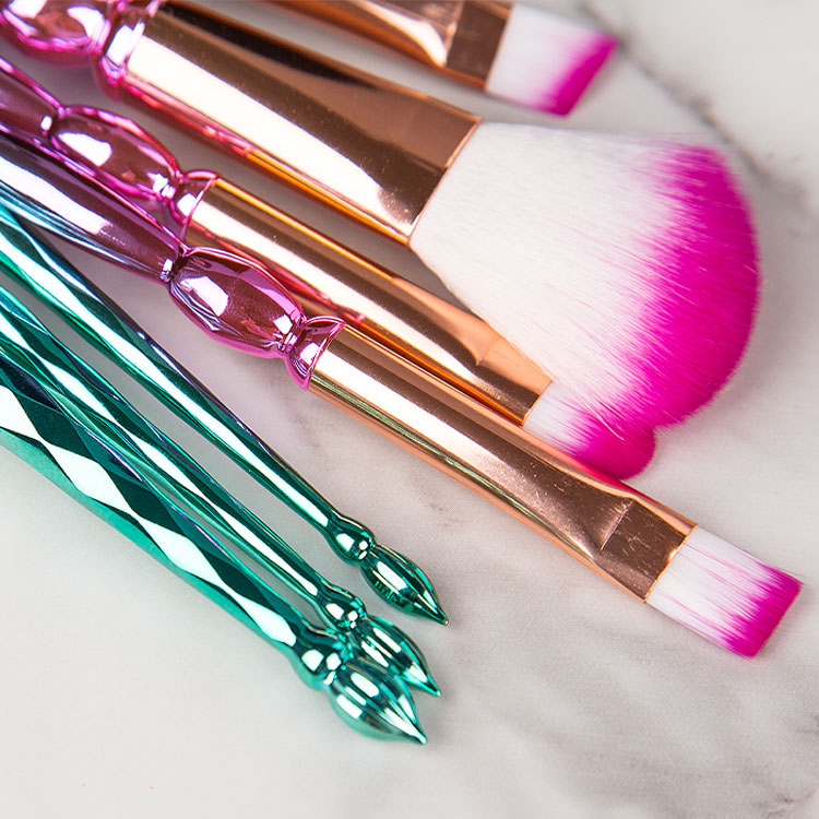 Unicorn Multifunctional Fan Makeup Brush Set with Makeup Bag