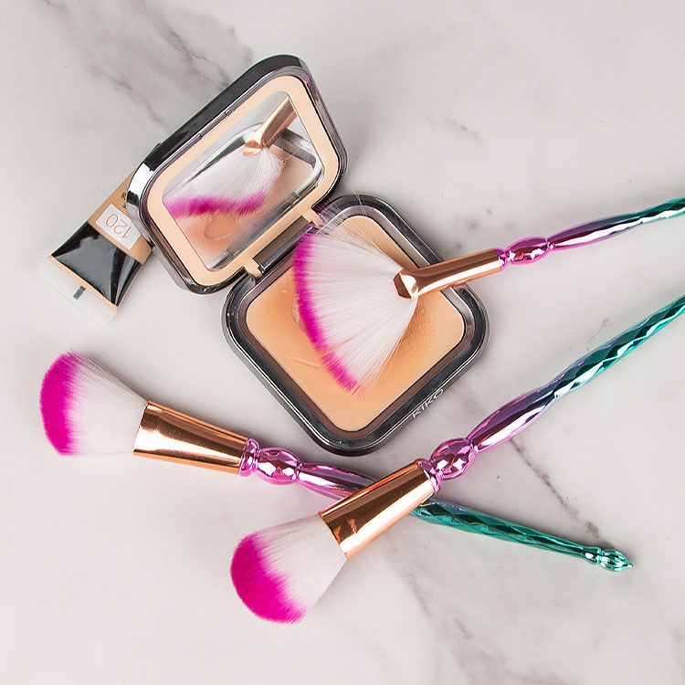 Unicorn Multifunctional Fan Makeup Brush Set with Makeup Bag