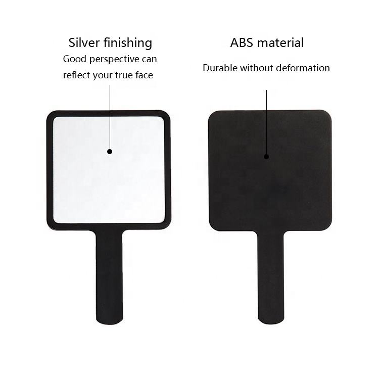 Custom Logo Portable Cute Square Handheld Makeup Mirror