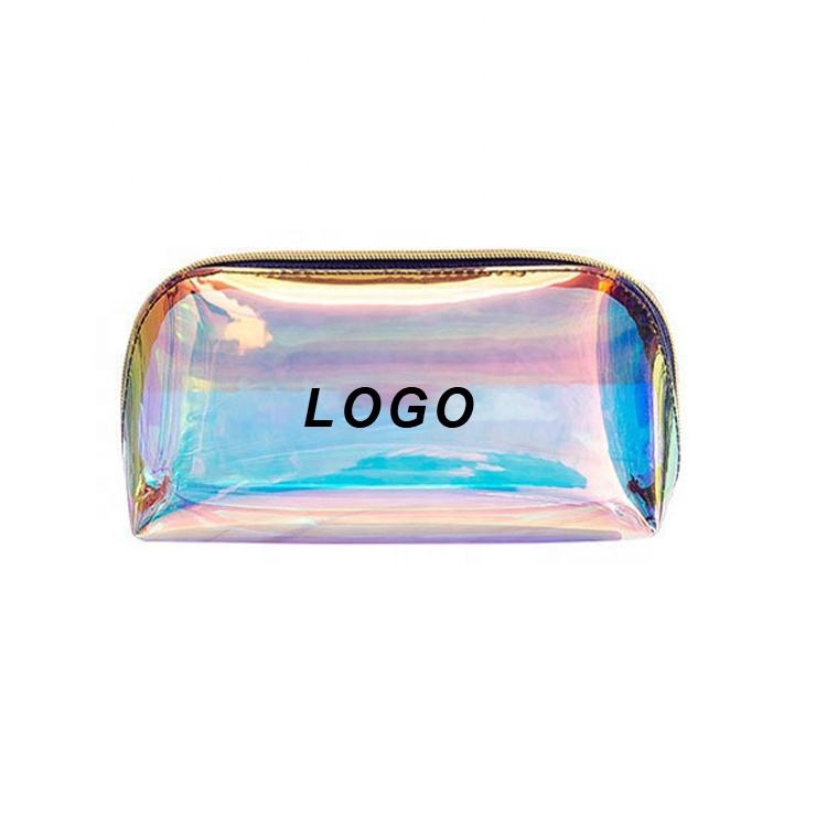 TPU PVC Material Custom Logo Transparent Makeup Bag For Woman