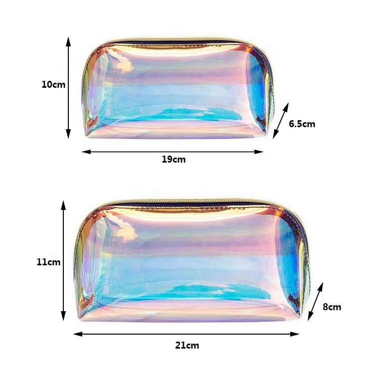 TPU PVC Material Custom Logo Transparent Makeup Bag For Woman