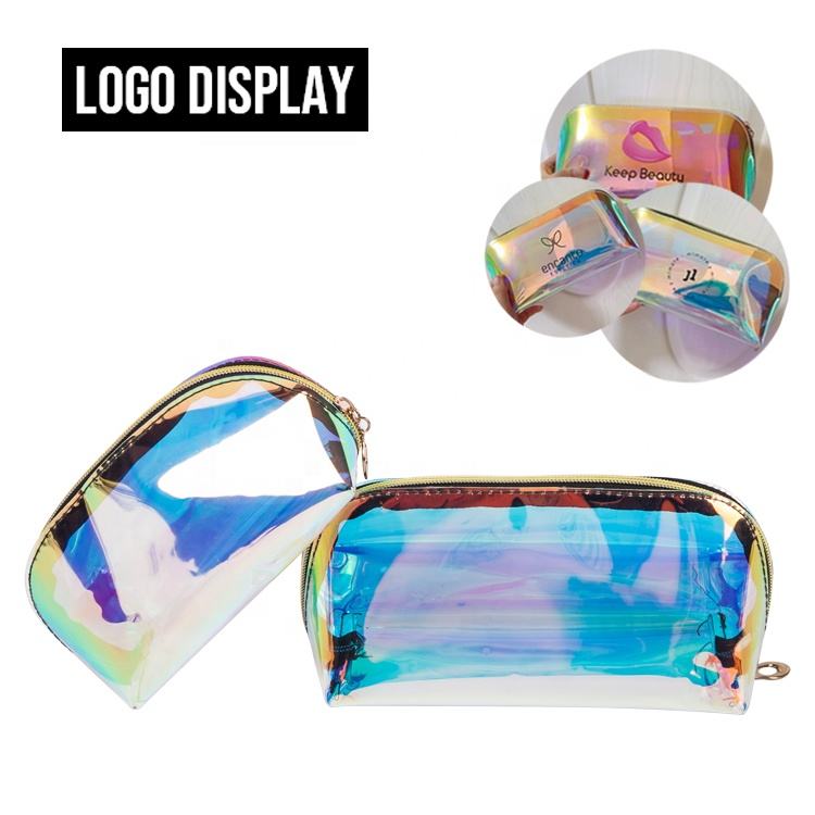 TPU PVC Material Custom Logo Transparent Makeup Bag For Woman
