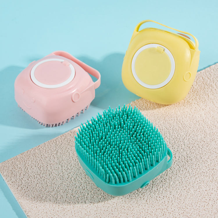 Bathroom Bath Massage Brush Silicone Soft Bristle Bath Brush for Pet Babies Adults
