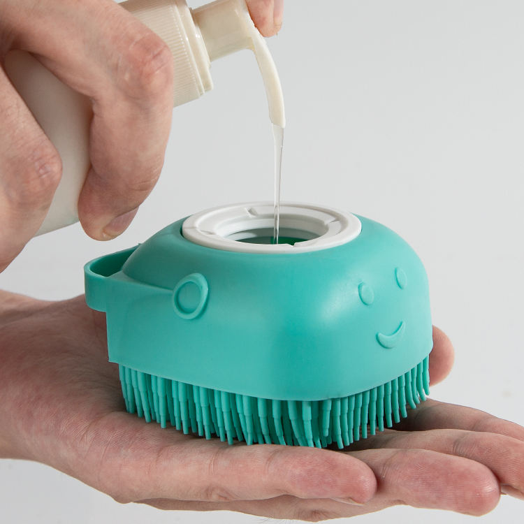 Bathroom Bath Massage Brush Silicone Soft Bristle Bath Brush for Pet Babies Adults