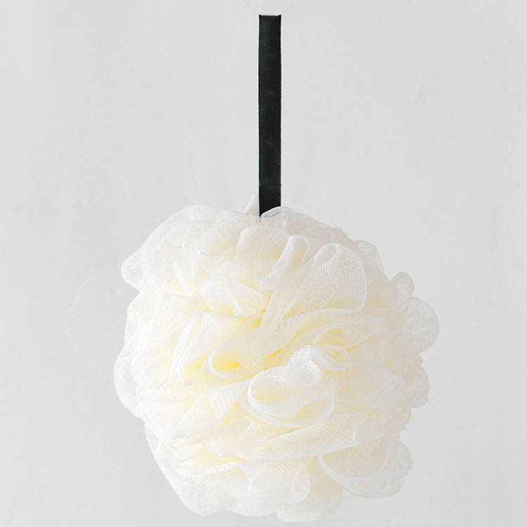 Single Color Soft Bathroom Bath Ball Bath Foaming Flower Bathing Sponge