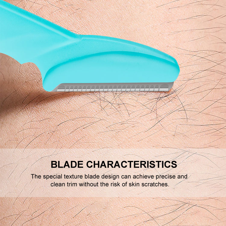 3pcs Suction Card Mounted Tooth Stainless Steel Eyebrow Shaving Knife Set