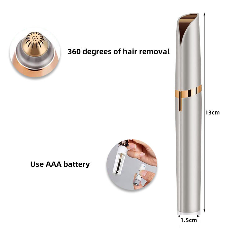 Makeup Tool Electric Charging Battery Eyebrow Trimmer With Led Light