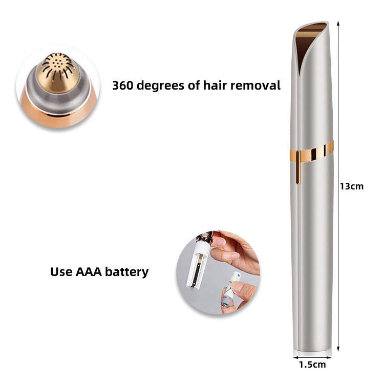 Makeup Tool Electric Charging Battery Eyebrow Trimmer With Led Light
