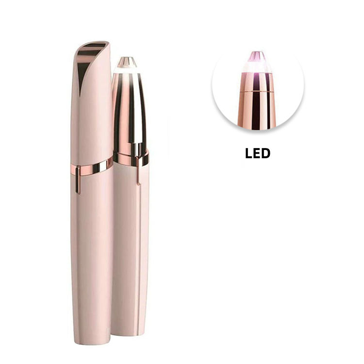 Makeup Tool Electric Charging Battery Eyebrow Trimmer With Led Light