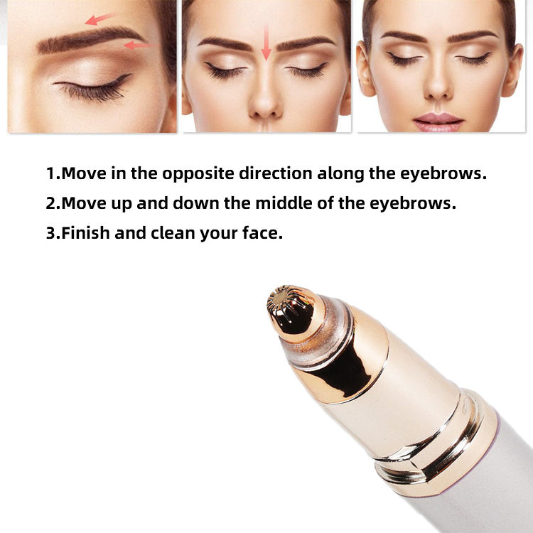 Makeup Tool Electric Charging Battery Eyebrow Trimmer With Led Light