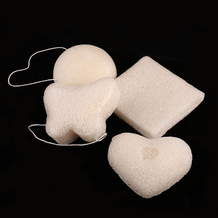 Natural Bathing Bath Cotton Shower Wood Pulp Sponge Set Konjac Sponge