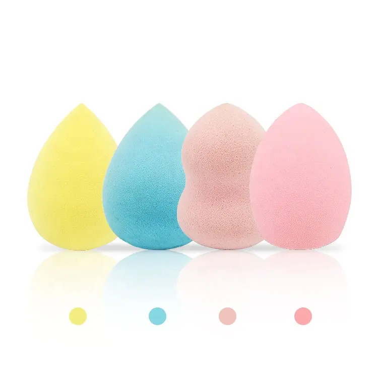 8-Pcs Set Beauty Egg Drop Gourd Powder Puff Wet and Dry Diagonal Sponge Puff